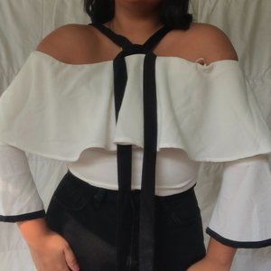 Dressy Cropped Bardot Top